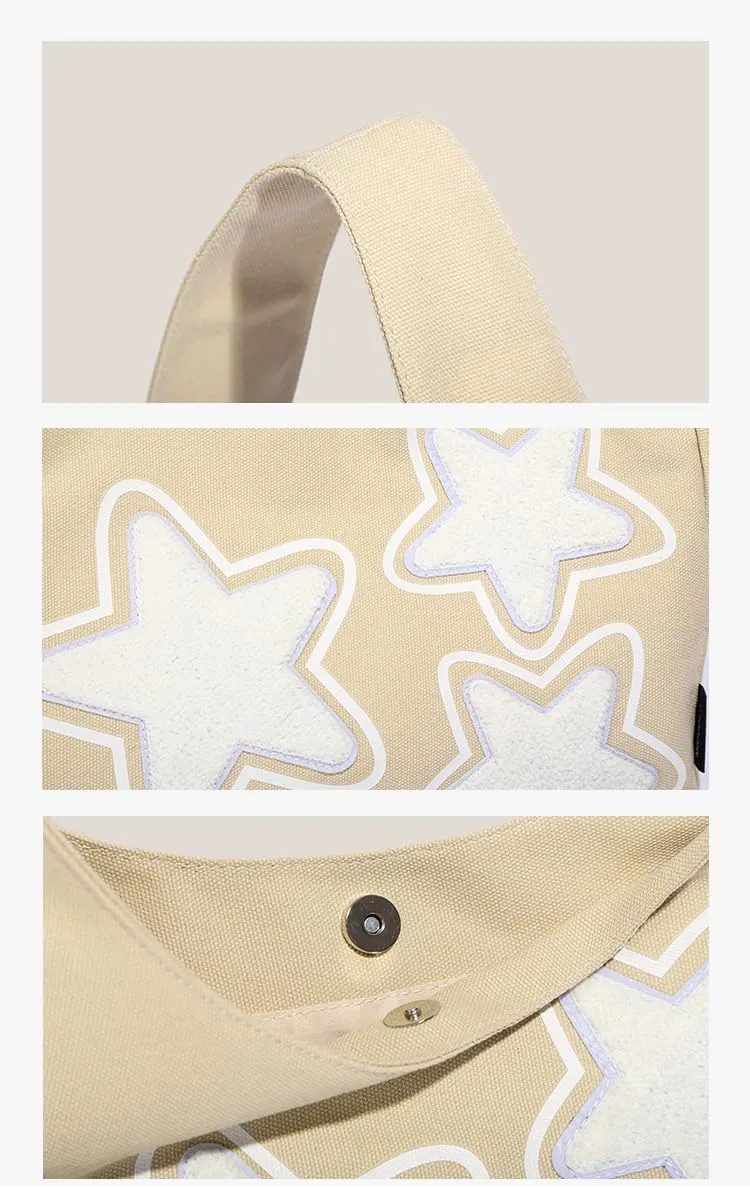 Star Tote Hobo Bag Women Handbag Large Capacity Tote Shoulder Bag Casual Crossbody Bag Gift for Women