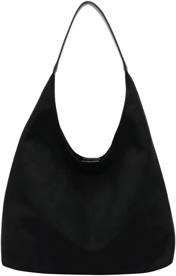 Suede Slouchy Women's Tote Shoulder Satchel Large Brown Office Travel Underarm Bag