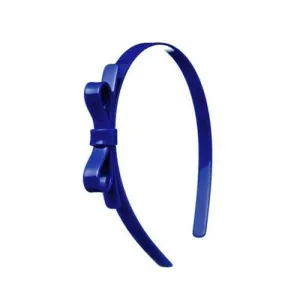 Thin Bow Navy Headband