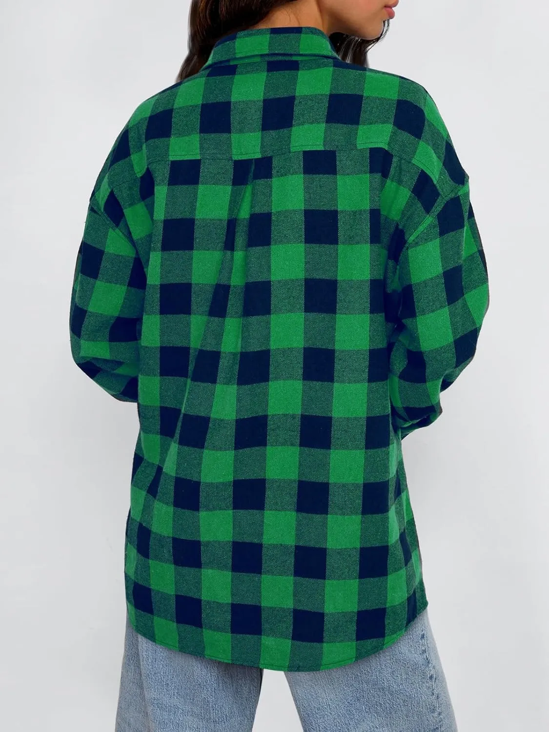 Trendy Queen Women Shackets Long Sleeve Flannel Shirts Button Down Blouse Plaid Tops Fall Outfits Fashion Winter Jackets 2025