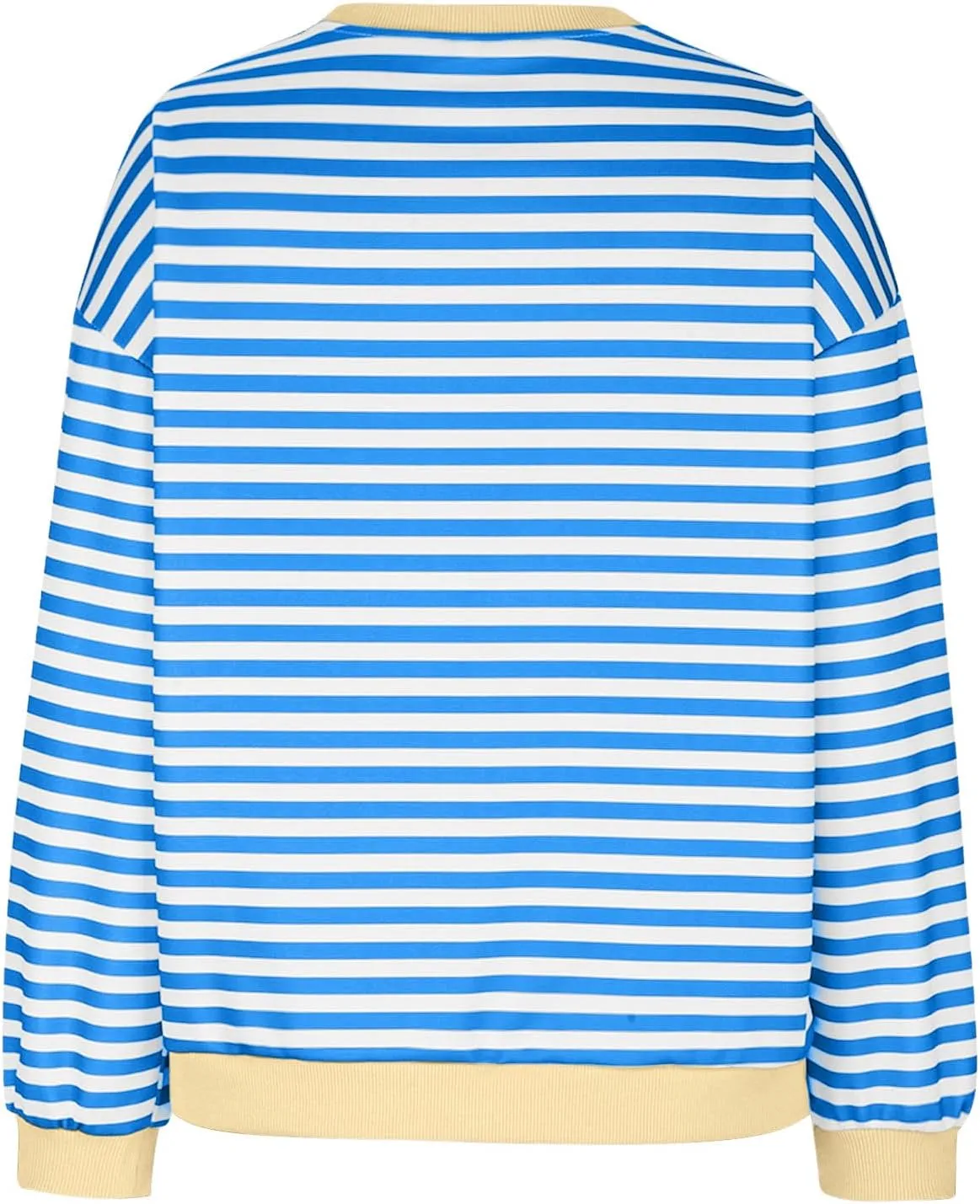 Women Oversized Striped Sweatshirt Color Block Long Sleeve Crew Neck Casual Loose Pullover Fashion 2024 Y2K Shirt Top
