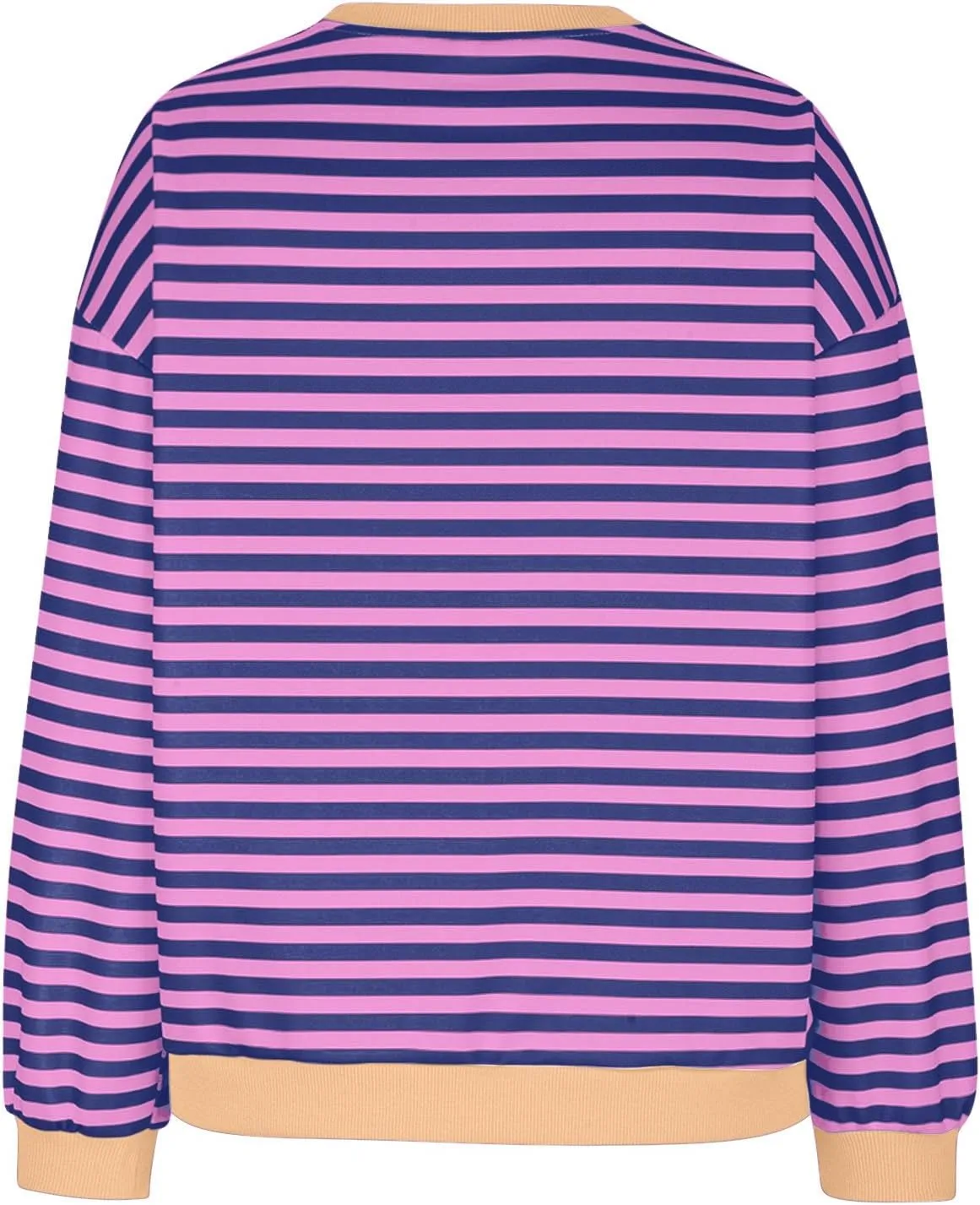 Women Oversized Striped Sweatshirt Color Block Long Sleeve Crew Neck Casual Loose Pullover Fashion 2024 Y2K Shirt Top