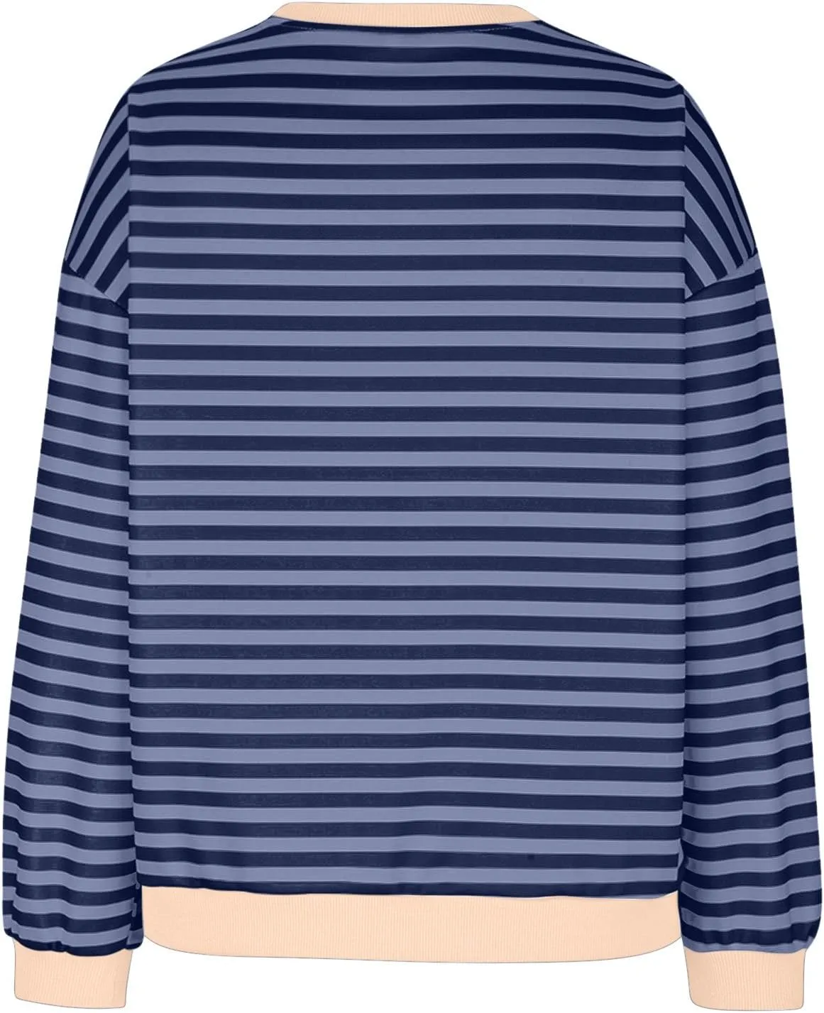 Women Oversized Striped Sweatshirt Color Block Long Sleeve Crew Neck Casual Loose Pullover Fashion 2024 Y2K Shirt Top