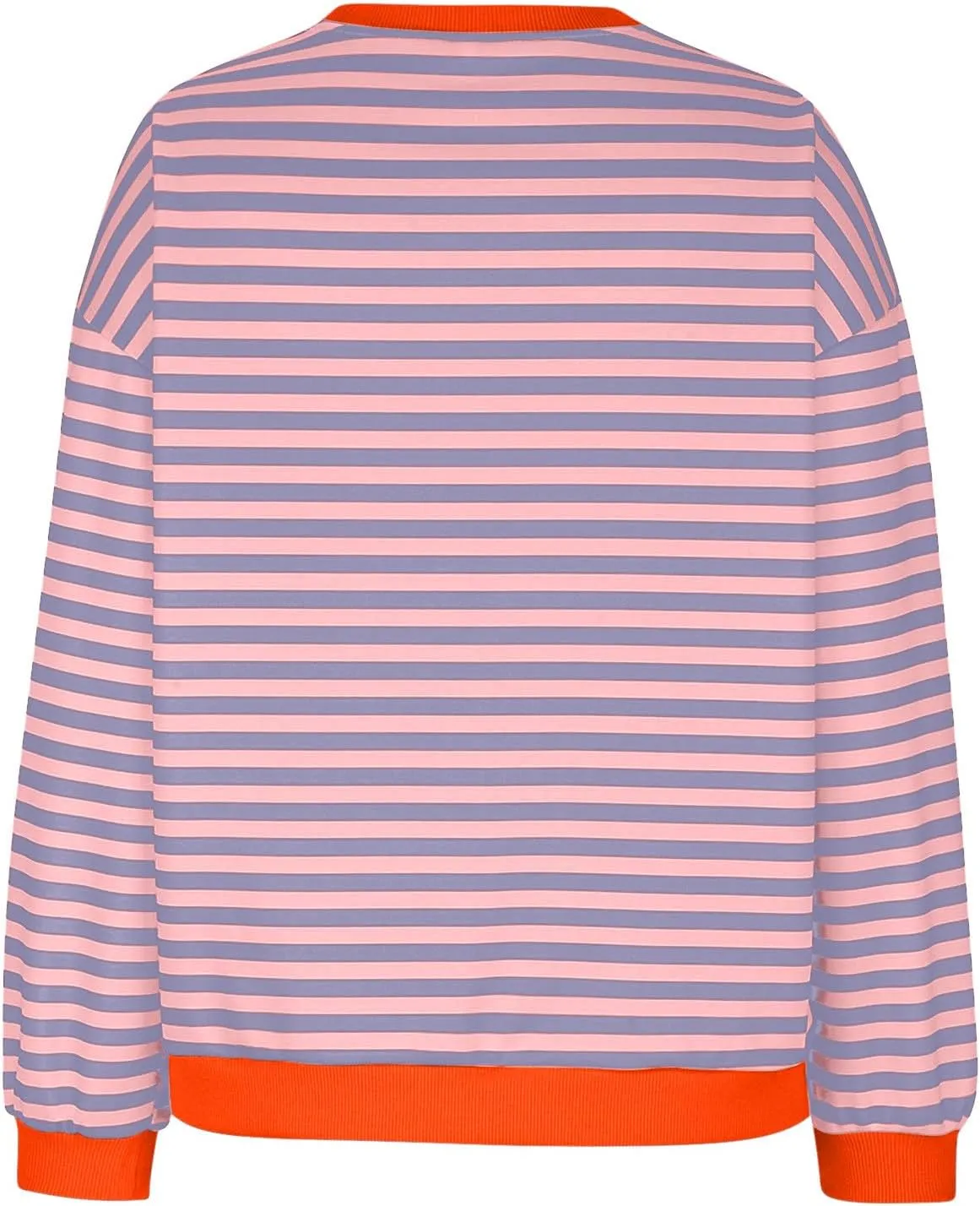 Women Oversized Striped Sweatshirt Color Block Long Sleeve Crew Neck Casual Loose Pullover Fashion 2024 Y2K Shirt Top