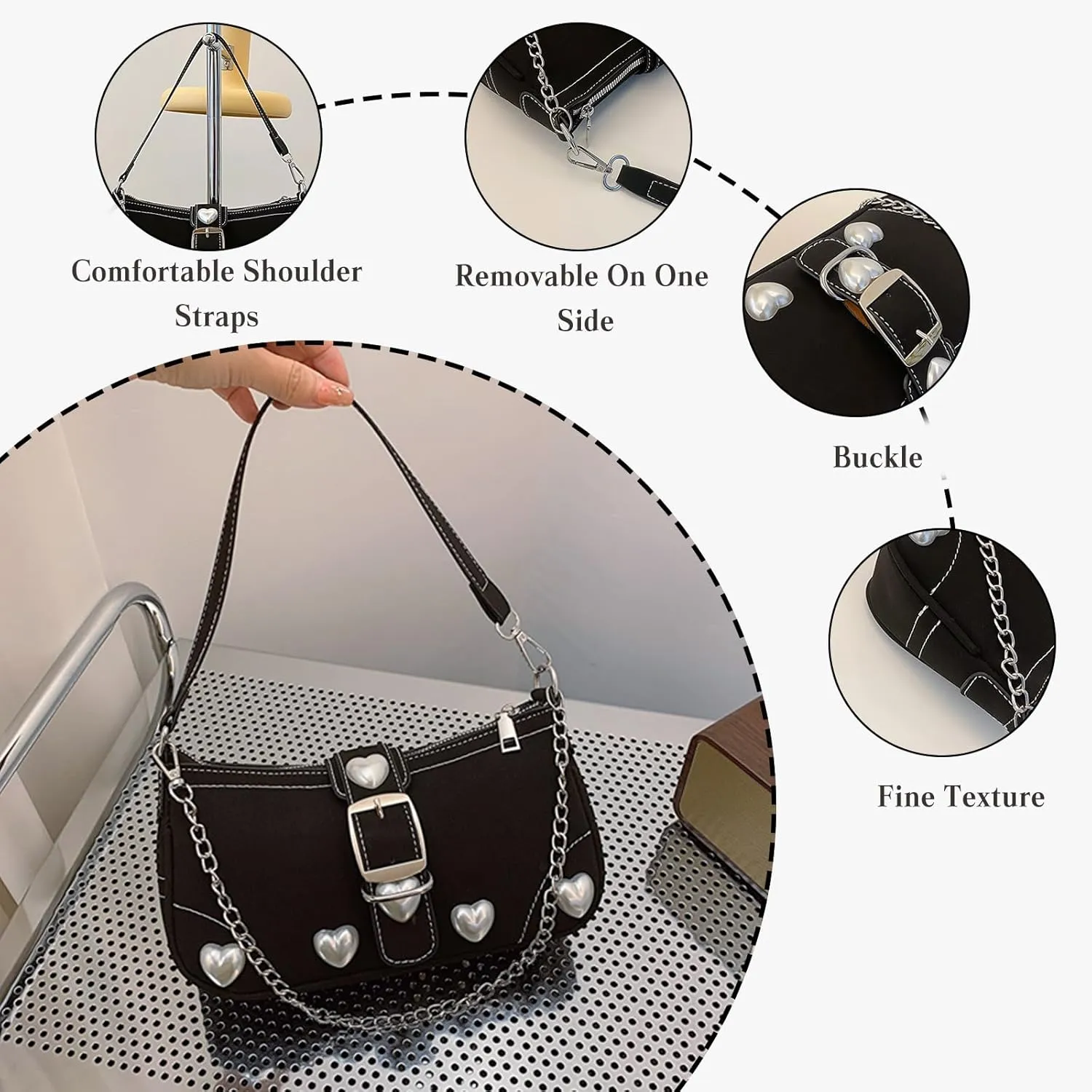 Women PU Leather Handbag Medium Capacity Shoulder Bag Crossbody Bag with Zipper Tote Bag Vintage Messenger Bag