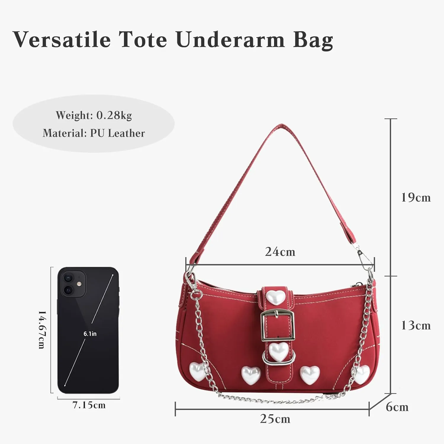 Women PU Leather Handbag Medium Capacity Shoulder Bag Crossbody Bag with Zipper Tote Bag Vintage Messenger Bag
