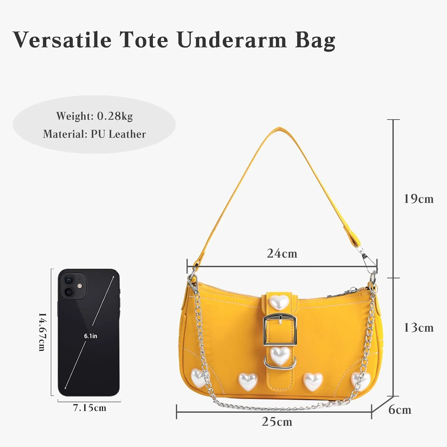 Women PU Leather Handbag Medium Capacity Shoulder Bag Crossbody Bag with Zipper Tote Bag Vintage Messenger Bag