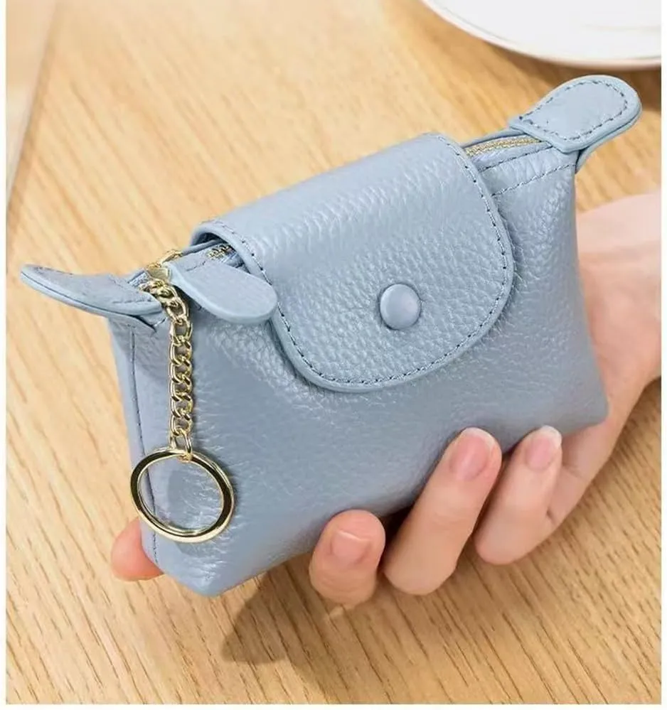 Women's Coin Purse with KeyChain, Mini Bag with Zipper - Wristlet Wallets for Men & Women