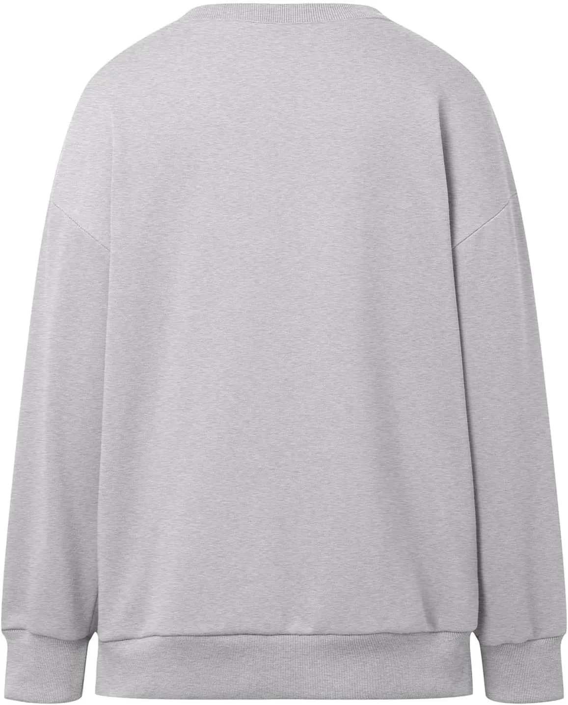 Womens Crew Neck Oversized Sweatshirt with Pockets Long Sleeve Pullover Cotton Hoodies Casual Tops Winter 2025