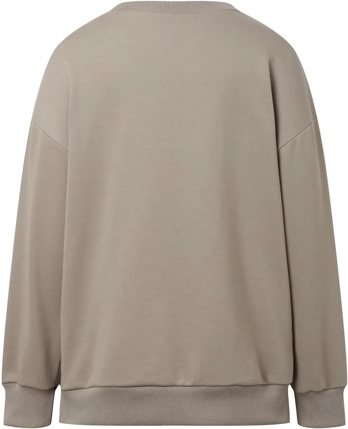 Womens Crew Neck Oversized Sweatshirt with Pockets Long Sleeve Pullover Cotton Hoodies Casual Tops Winter 2025