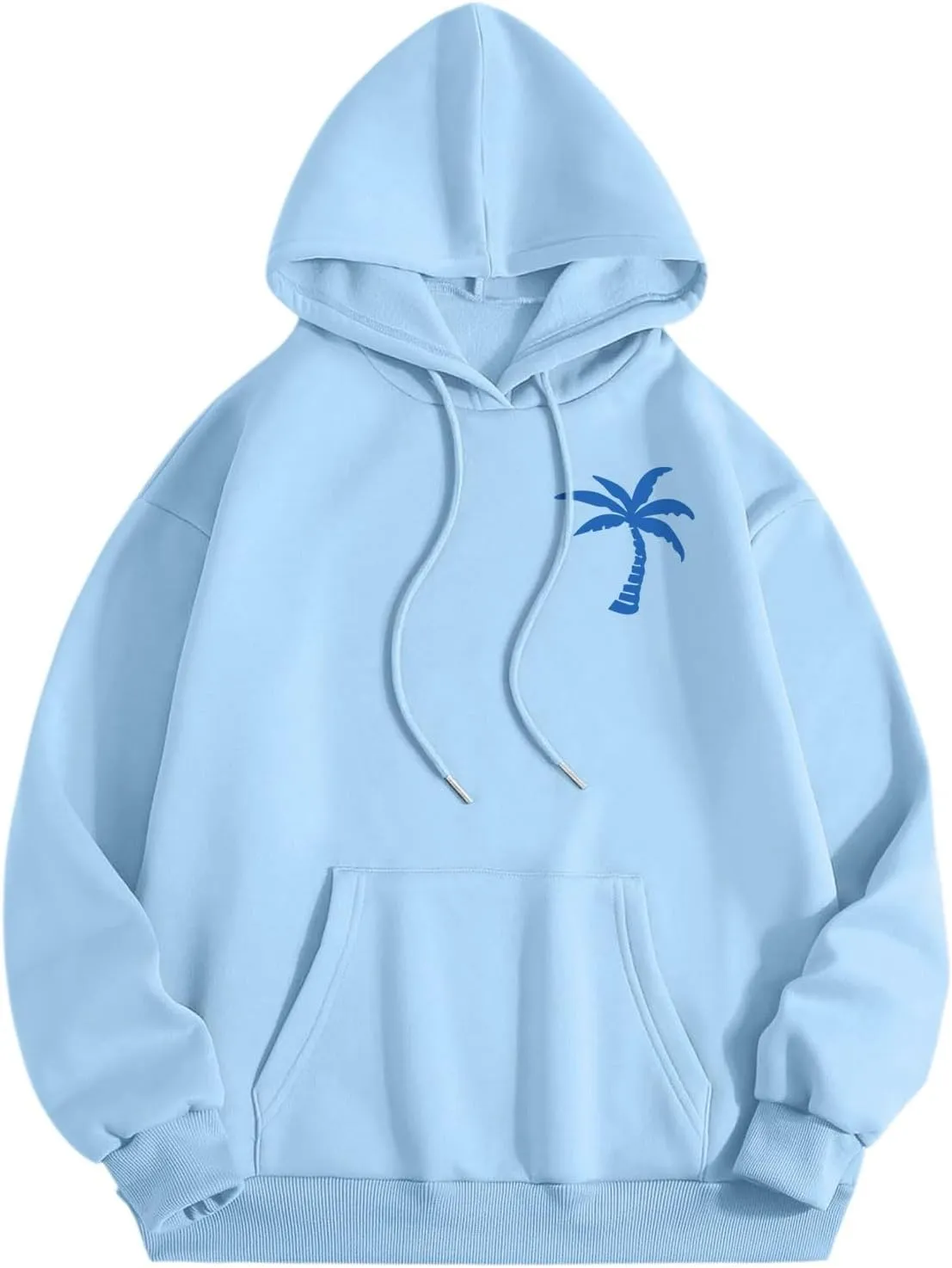 Women's Letter Print Hoodie Sweatshirt Long Sleeve Drawstring Graphic Pullover Oversized Casual Tops With Pockets