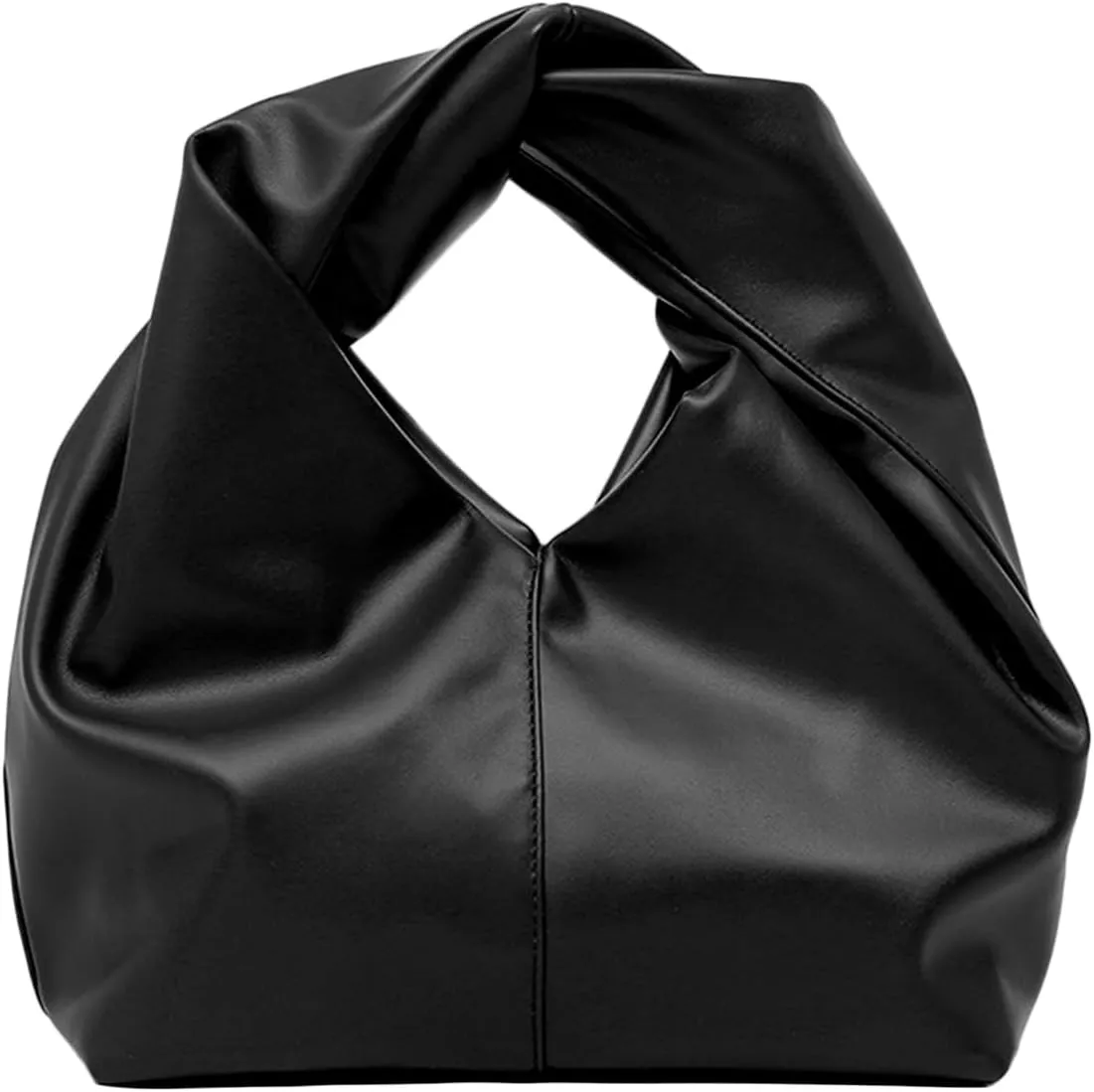 Women's Pleated Clutch Y2K Hobo Bags Ruched PU Leather Underarm Purse Shoulder Handbags