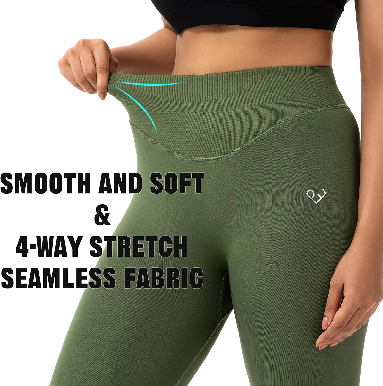 Workout Seamless Leggings for Women, High Waisted Women's Gym Leggings No Front Seam, Tummy Control 7/8 Tights