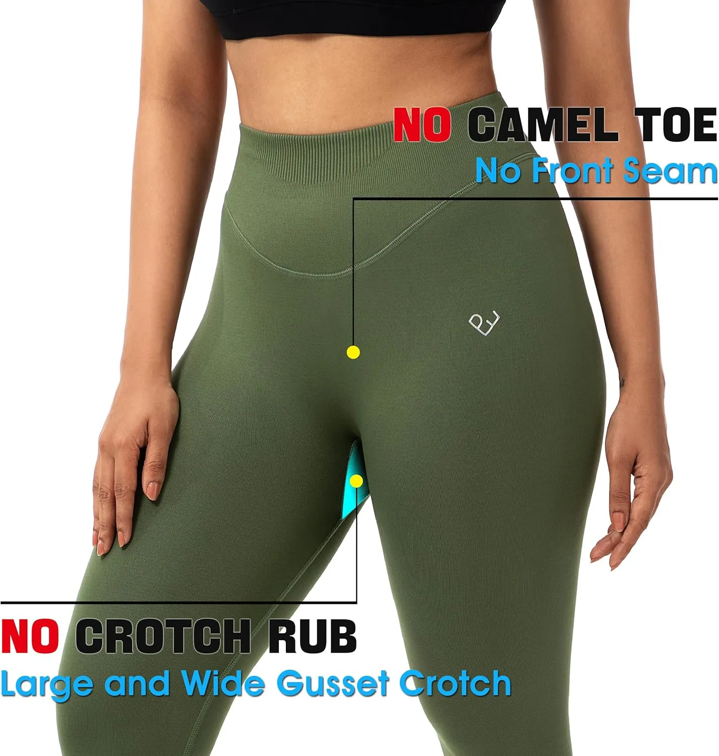 Workout Seamless Leggings for Women, High Waisted Women's Gym Leggings No Front Seam, Tummy Control 7/8 Tights