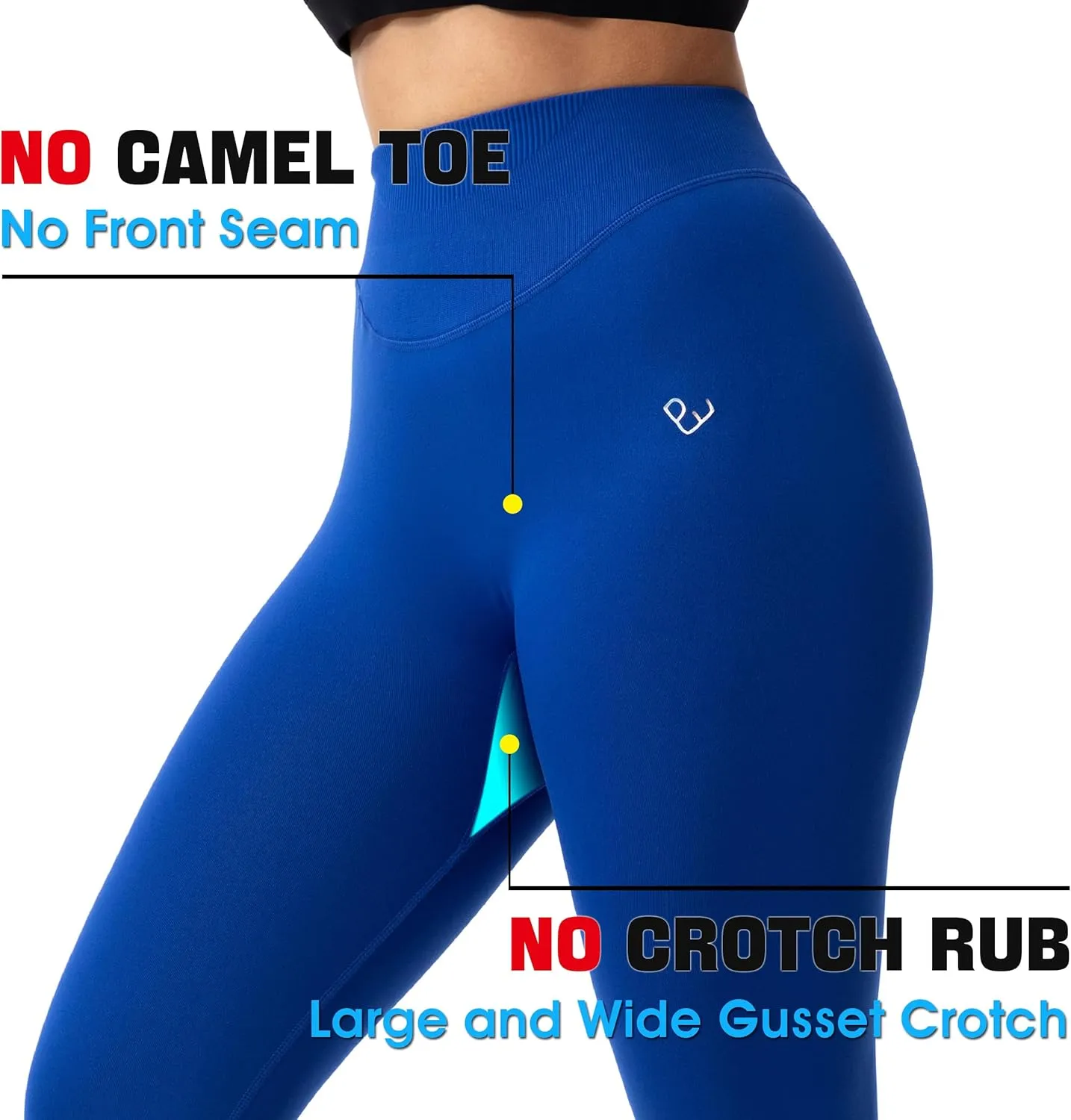 Workout Seamless Leggings for Women, High Waisted Women's Gym Leggings No Front Seam, Tummy Control 7/8 Tights