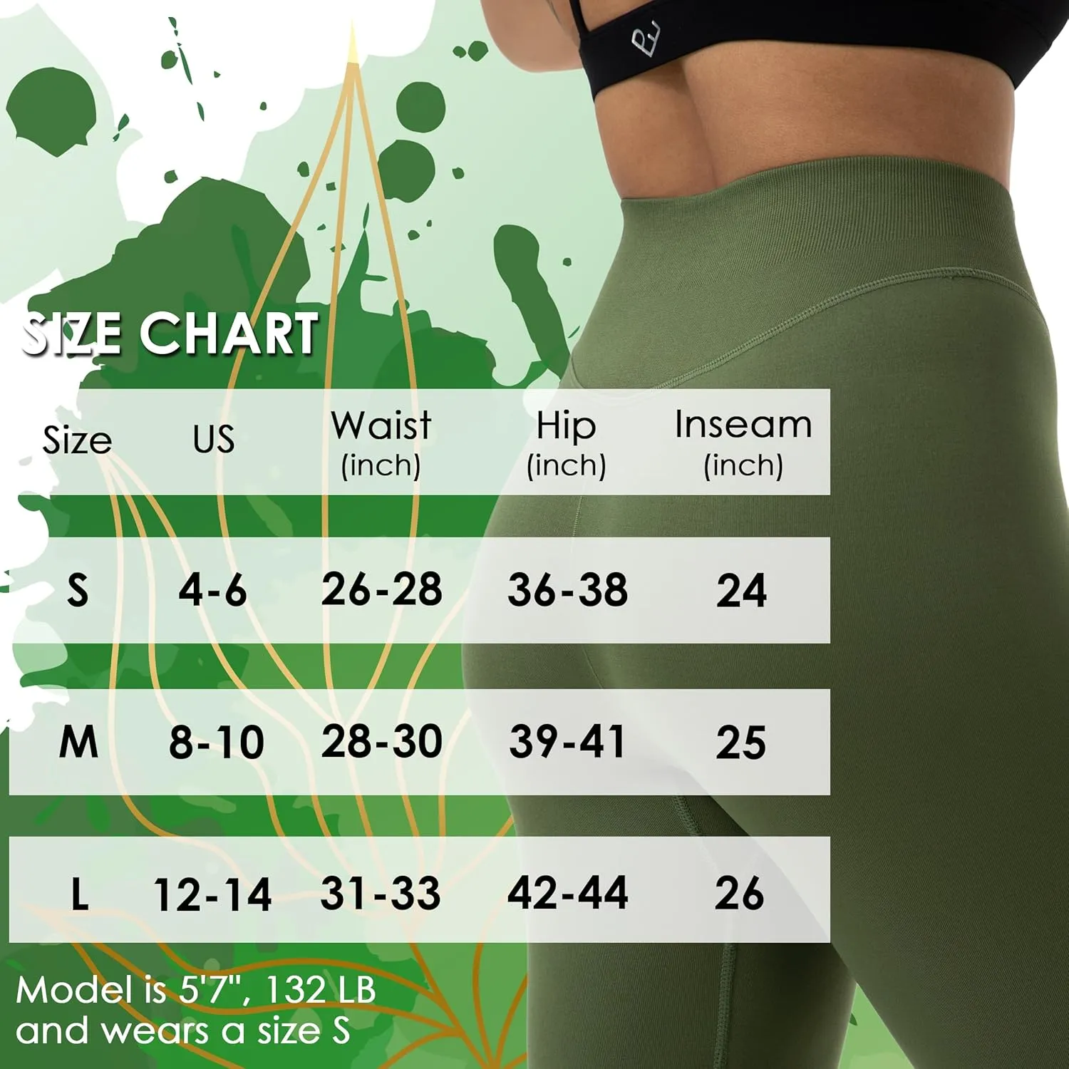 Workout Seamless Leggings for Women, High Waisted Women's Gym Leggings No Front Seam, Tummy Control 7/8 Tights