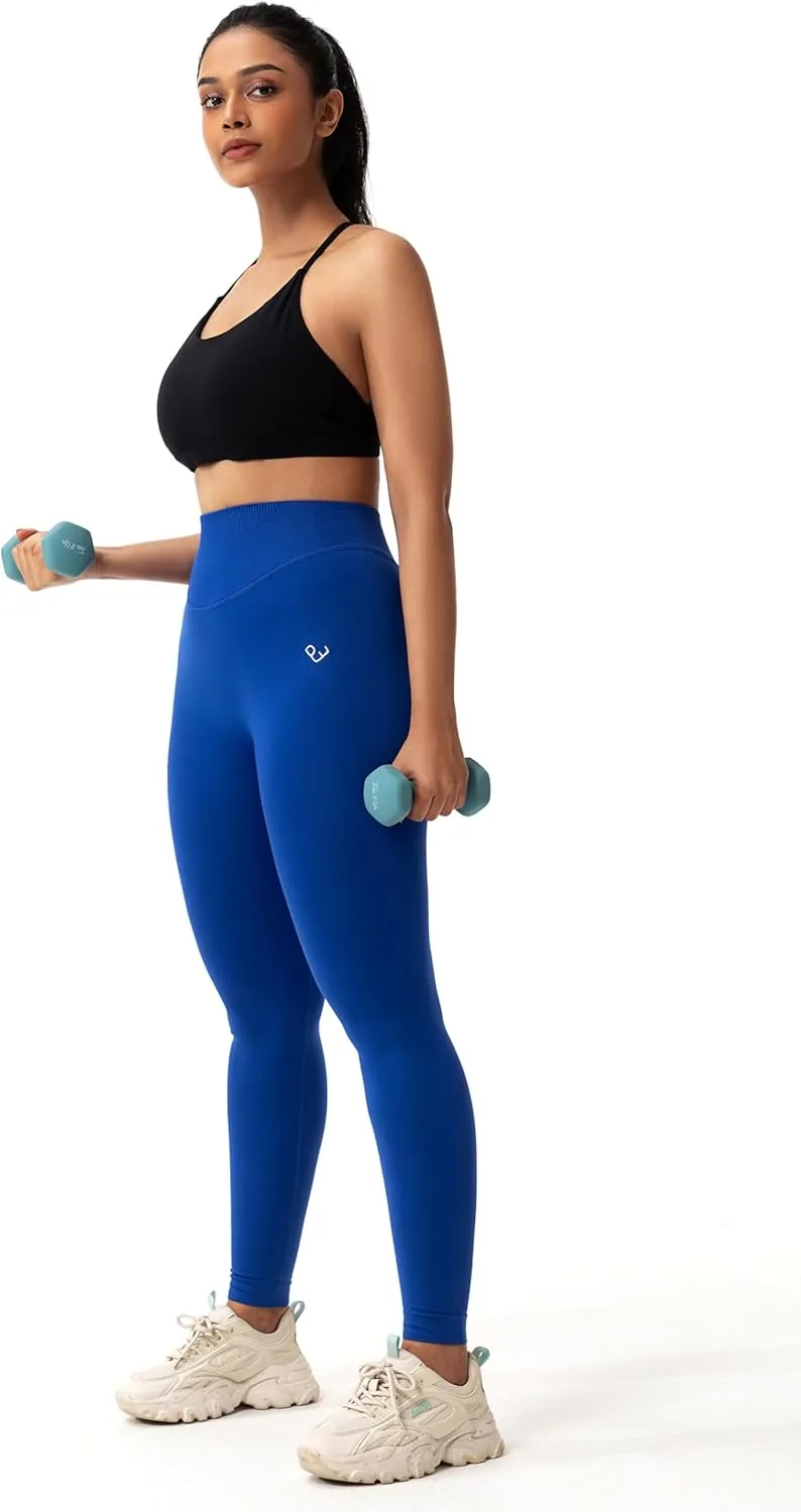 Workout Seamless Leggings for Women, High Waisted Women's Gym Leggings No Front Seam, Tummy Control 7/8 Tights