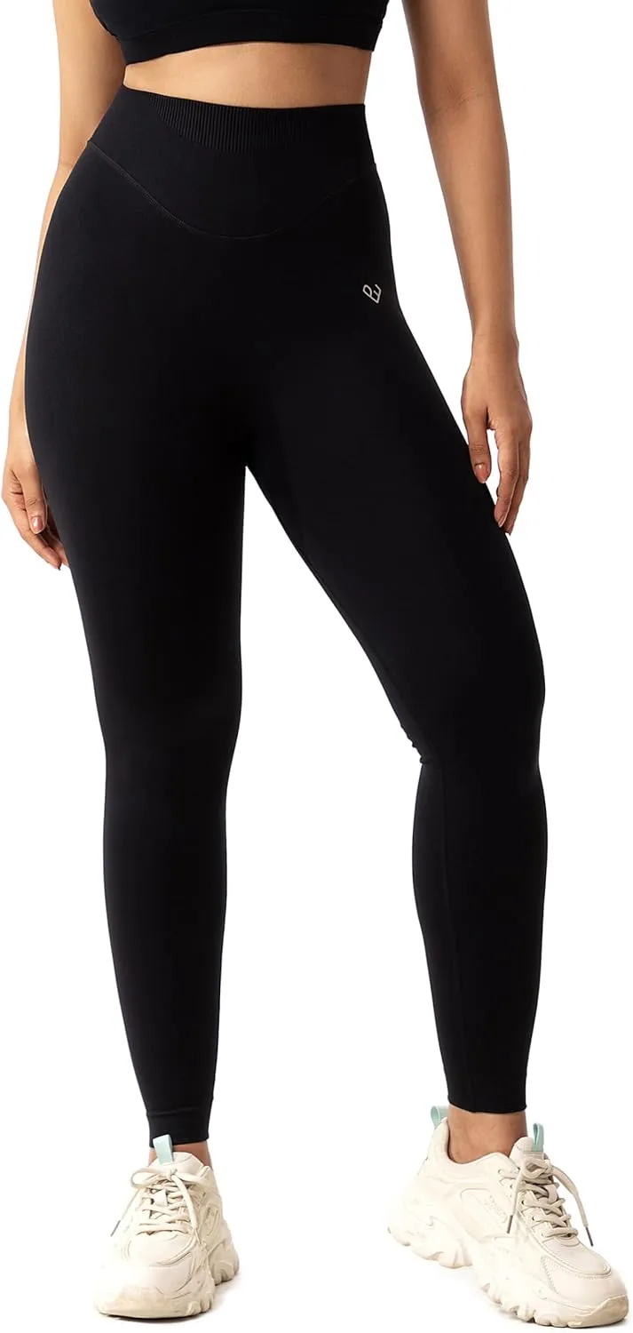 Workout Seamless Leggings for Women, High Waisted Women's Gym Leggings No Front Seam, Tummy Control 7/8 Tights