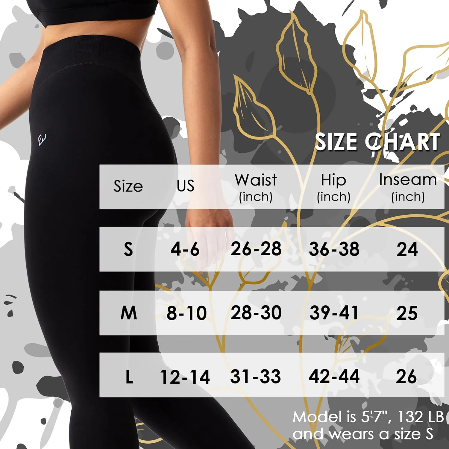 Workout Seamless Leggings for Women, High Waisted Women's Gym Leggings No Front Seam, Tummy Control 7/8 Tights