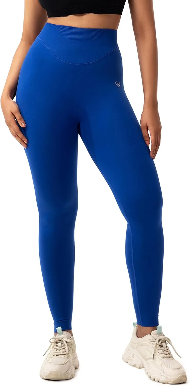 Workout Seamless Leggings for Women, High Waisted Women's Gym Leggings No Front Seam, Tummy Control 7/8 Tights